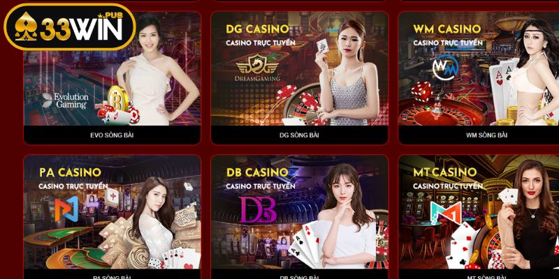 Điểm nổi bật nhất của sảnh cược Casino 33WIN