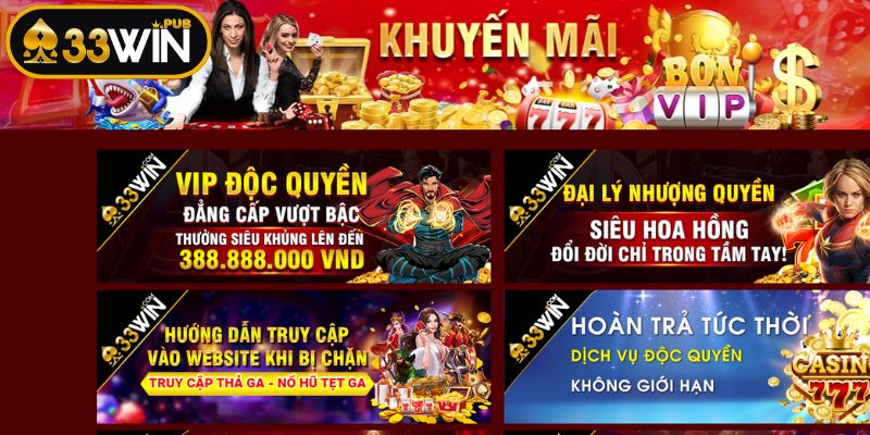 Tổng quan thế giới khuyến mãi 33WIN